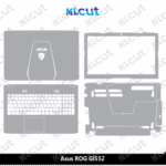 Asus ROG GL552 Skin Template Vector