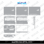 Asus ROG Strix G712L, G731 Skin Template Vector