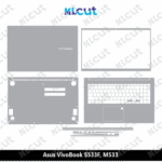 Asus VivoBook S533F, M533 Skin Template Vector