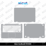 Asus ZenBook UX360C Skin Template Vector