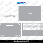 Asus Zenbook ux553F Skin Template Vector