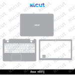 Asus n551j Skin Template Vector