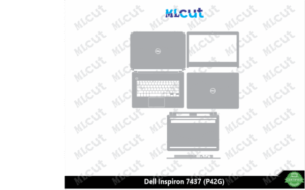 Dell Inspiron 7437 (P42G) Dell Inspiron 7437 (P42G) Skin Template Vector
