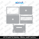 HP 15-bs587TU, bs644tu, 15bs0xx, bs637, bs555tu Skin Template Vector