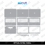 HP Folio 9470m, 9480m Skin Template Vector