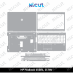 HP ProBook 6560b, 6570b Skin Template Vector