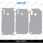 Infinix smart 4 Skin Template Vector