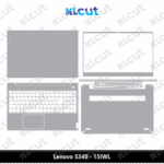 Lenovo S340 - 15IWL Skin Template Vector