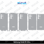 Samsung Note 20 Ultra Skin Template Vector