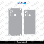 Tecno Spark 5 Skin Template Vector