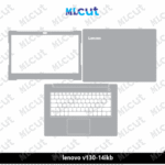 Lenovo v130-14ikb Skin Template Vector