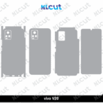 Vivo V20 Skin Template Vector