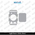 Apple Watch 3 Series 38mm Skin Template Vector
