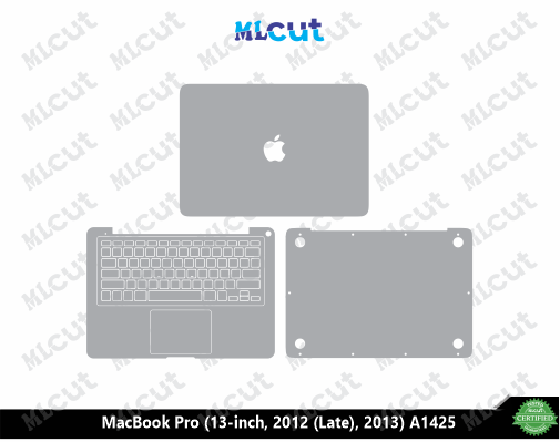 MacBook Pro (13-inch, 2012 (Late), 2013) A1425 Skin Template Vector
