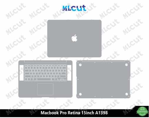 Macbook Pro Retina 15inch A1398 Skin Template Vector