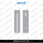 Surface Pro 4, 5, 6 Pen Skin Template Vector