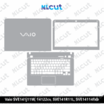 Vaio SVE141j11W, 14122cv, SVE141R11L, SVE14114fxb Skin Template Vector