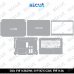 Vaio SVF142A29W, SVF14213CXW, SVF143A Skin Template Vector