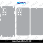 Xiaomi Redmi Note 11t 5G Skin Template Vector