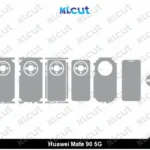 Huawei Mate 90 5G Skin Template Vector