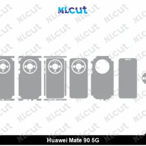 Huawei Mate 90 5G Skin Template Vector
