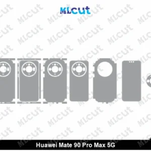 Huawei Mate 90 Pro Max 5G Skin Template Vector