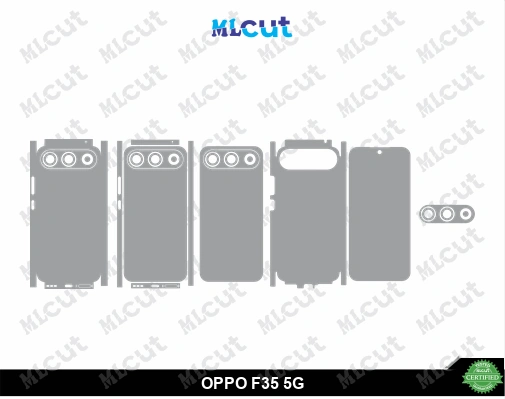 OPPO F35 5G Skin Template Vector
