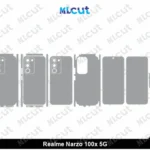 Realme Narzo 100x 5G Skin Template Vector