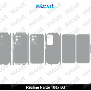 Realme Narzo 100x 5G Skin Template Vector