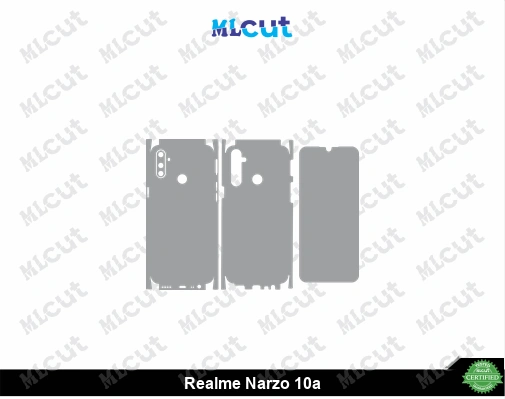 Realme Narzo 10a Skin Template Vector
