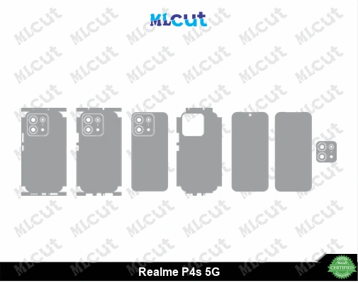 Realme P4s 5G Skin Template Vector