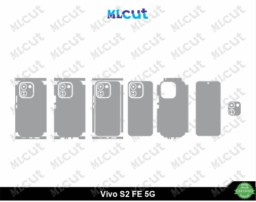 Vivo S2 FE 5G Skin Template Vector