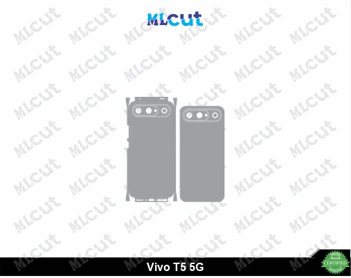 Vivo T5 5G Skin Template Vector