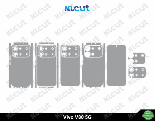 Vivo V80 5G Skin Template Vector