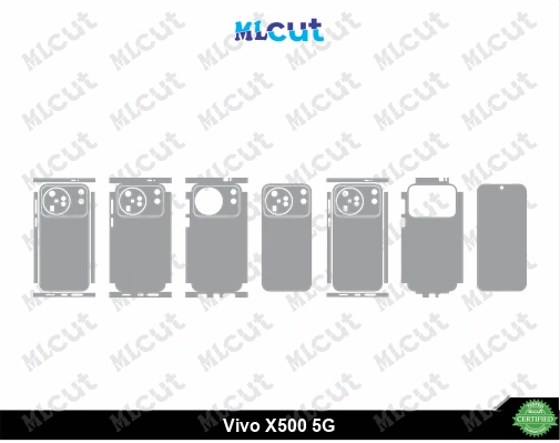 Vivo X500 5G Skin Template Vector