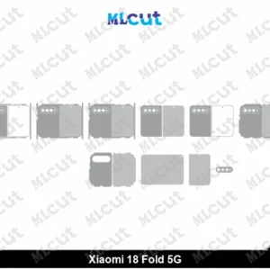 Xiaomi 18 Fold 5G Skin Template Vector