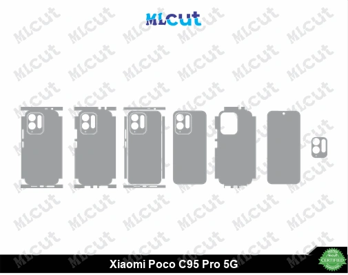 Xiaomi Poco C95 Pro 5G Skin Template Vector