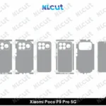Xiaomi Poco F9 Pro 5G Skin Template Vector