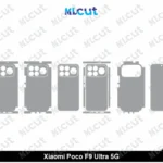 Xiaomi Poco F9 Ultra 5G Skin Template Vector