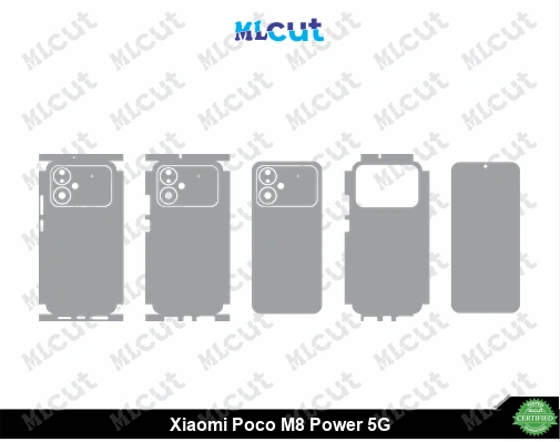 Xiaomi Poco M8 Power 5G Skin Template Vector