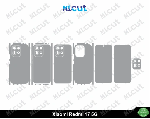 Xiaomi Redmi 17 5G Skin Template Vector