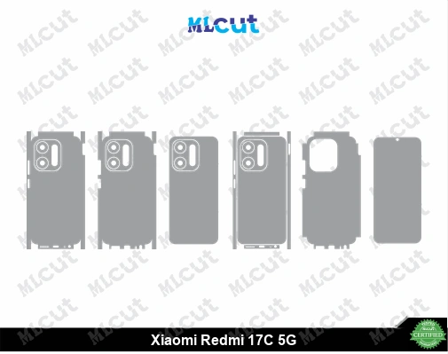 Xiaomi Redmi 17C 5G Skin Template Vector