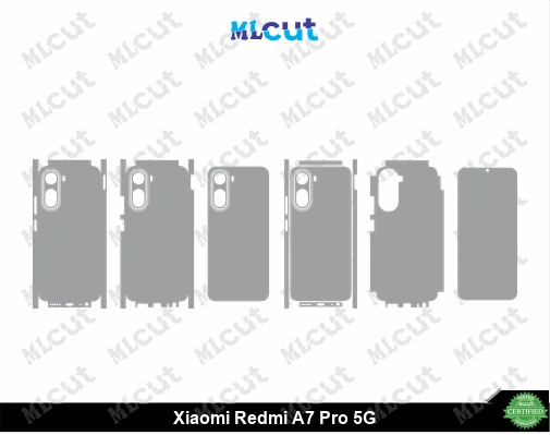 Xiaomi Redmi A7 Pro 5G Skin Template Vector
