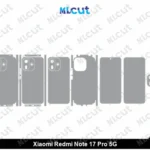 Xiaomi Redmi Note 17 Pro 5G Skin Template Vector