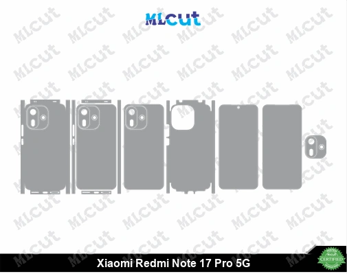 Xiaomi Redmi Note 17 Pro 5G Skin Template Vector