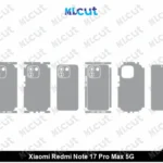 Xiaomi Redmi Note 17 Pro Max 5G Skin Template Vector