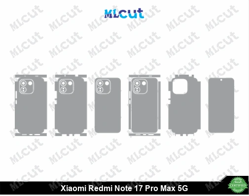 Xiaomi Redmi Note 17 Pro Max 5G Skin Template Vector