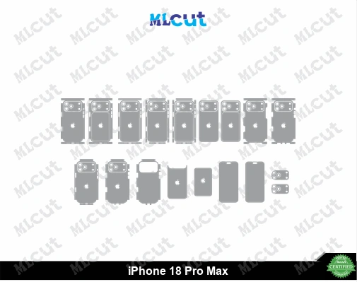 iPhone 18 Pro Max Skin Template Vector