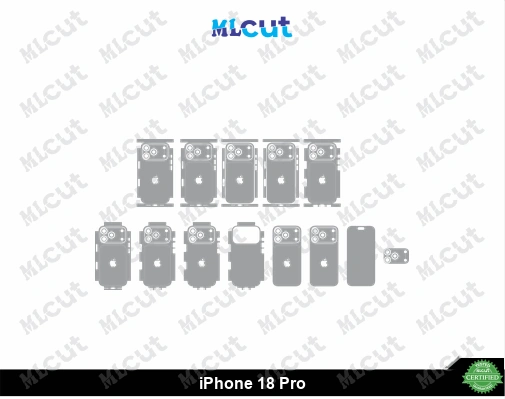 iPhone 18 Pro Skin Template Vector