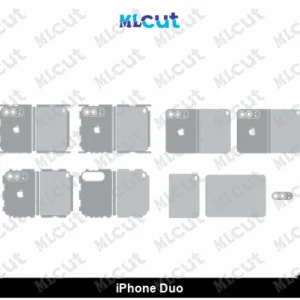 iPhone Duo Skin Template Vector